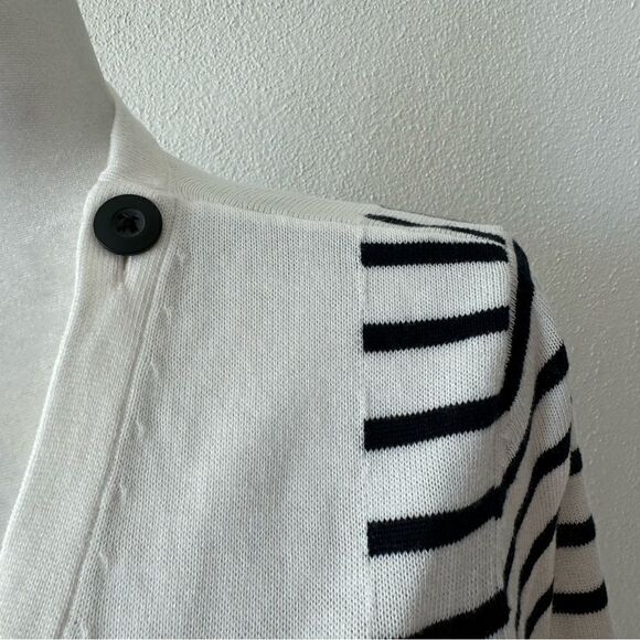 CAbi Cardigan Duster  Open Front Blue White 5141 Victory Size S - Picture 7 of 13